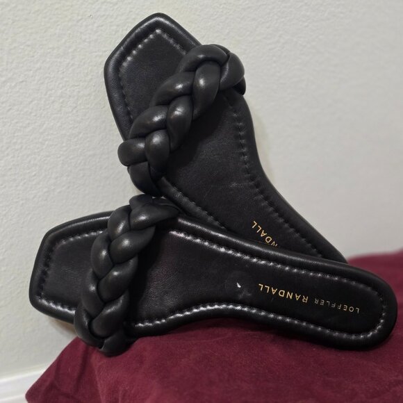 Loeffler Randall Braided Bond Flat Sandal in Black Size US Womens 6.5 B - Picture 6 of 7